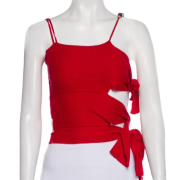 andersson bell red spaghetti strap top size 2 - Picture 1 of 3